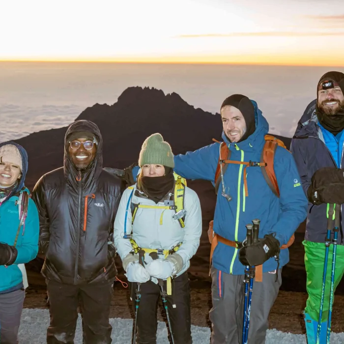 Kilimanjaro climb at the night